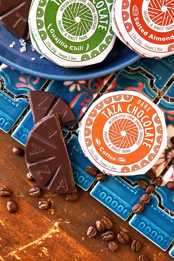 Taza Chocolate Organic Mexicano Disc Stone Ground Variety Pack 1.35 Ounce (8 Count) Vegan