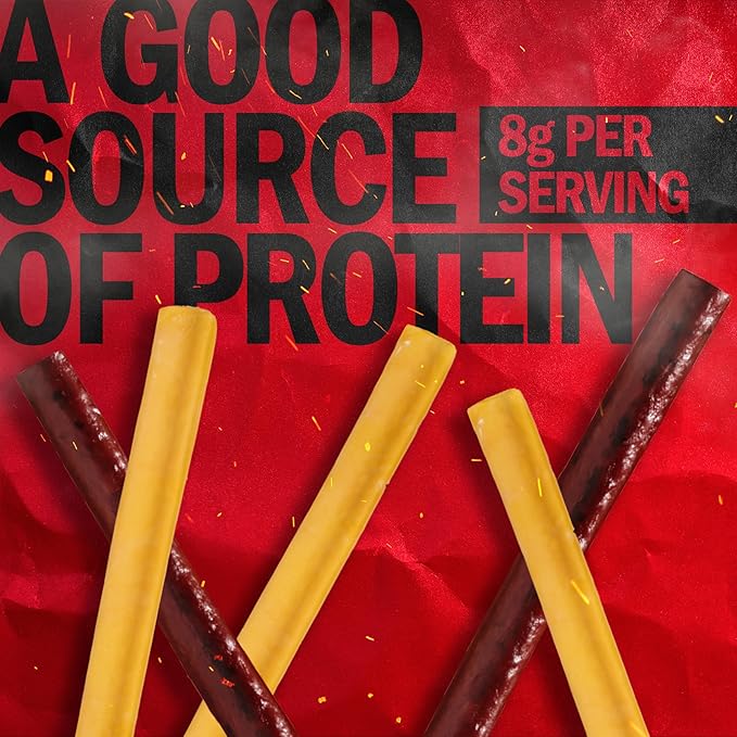 Jack Link's Original Beef &amp Cheese Combo Classic Snack Pack Made with 100% Beef and Real Wisconsin Cheese 8g protein Individually Wrapped Snacks - 1.2 Ounce (Pack of 16)