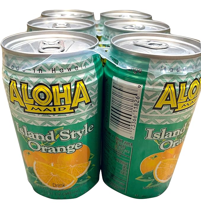 Aloha Maid Natural Drink Island Style Orange 11.5 Ounce (Pack of 24)