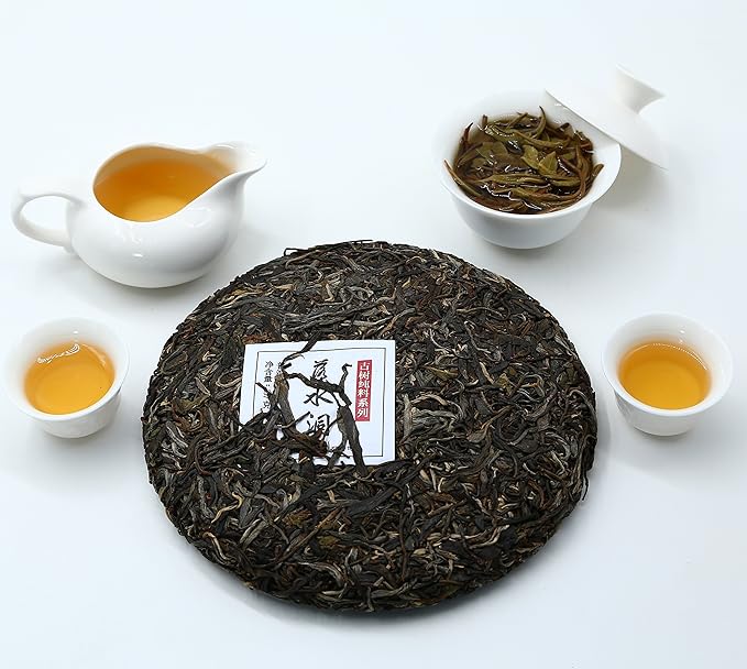 Yunnan Pu'er Tea 357 Grams Raw (Luo Shui Dong) Raw PU'ER Aged Fermented Puerh Tea Chinese Sheng Black Tea for Daily Drink and Gift