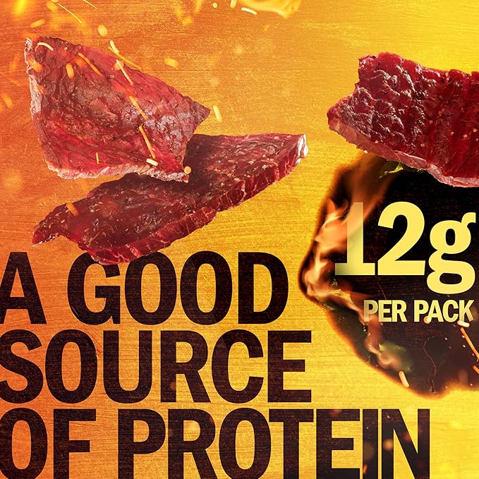 Jack Link's Sweet &amp Hot Beef Jerky - (10 Pack) 1.25 oz Bag - Ready to Eat Protein Snacks - 12g Protein per Serving - Made with 100% Real Beef