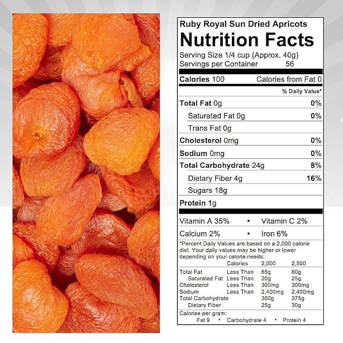 Traina Home Grown California Sun Dried Ruby Royal Apricot Halves - SEASONAL/LIMITED - Healthy No Sugar Added Non GMO Gluten Free Kosher Certified Vegan Value Size (5 lbs)