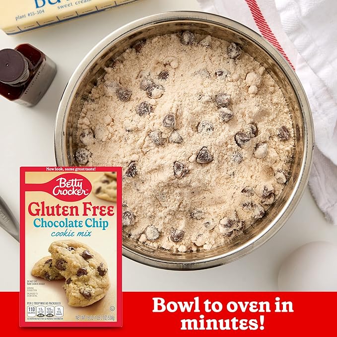 Betty Crocker Gluten Free Chocolate Chip Cookie Mix 19 oz. (Pack of 6)
