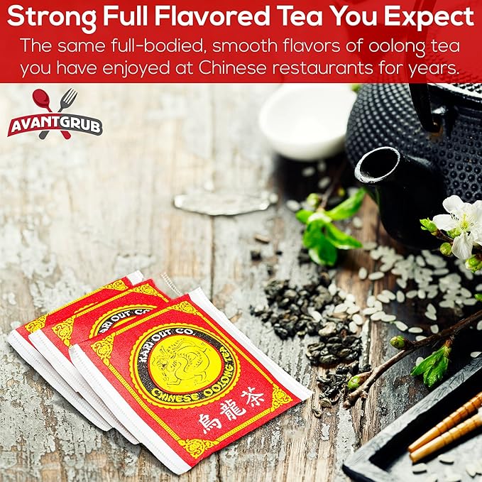 Authentic Restaurant-Grade Oolong Tea Bags 600 Pk. Premium Chinese Tea Sachets for Hot or Iced Caffeinated Drinks. Individually Packed Semi-Fermented Drink for Detox Health Diet Energy 38.4 Oz.