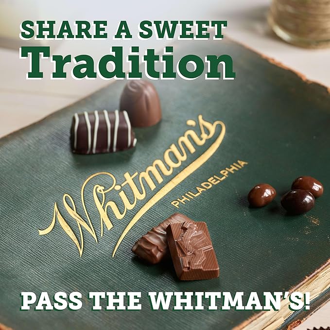 WHITMAN'S SAMPLER Assorted Milk &amp Dark Chocolate Candy Gift Box 36 oz.