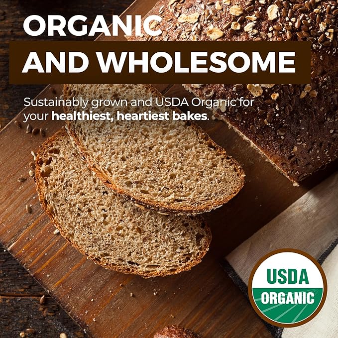 KAMUT Flour (3 lb) Whole Wheat Flour Great for Whole Grain Bread and Baking All-Natural USDA Organic OU Kosher Certified Milled from Ancient Grain Bulk Resealable Pouch