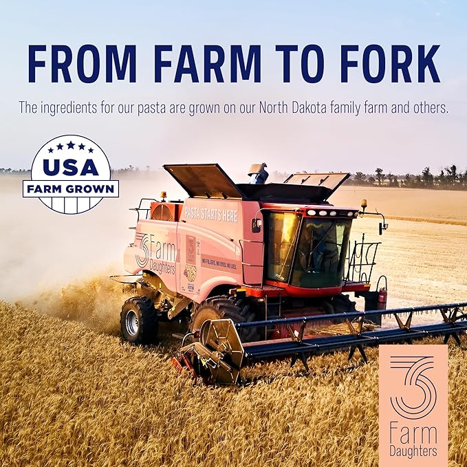 Three Farm Daughters X Molly Yeh High Fiber Orzo Pack Irresistible Low GI Non GMO Orzo Pasta Noodles Low Net Carb Made in the USA from Just 2 Simple Ingredients 12 oz. (4 Pack)