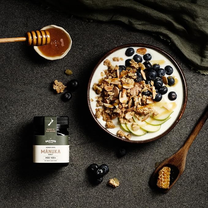 Gold Fern Honey - Raw New Zealand Manuka Honey Medical Grade | 8.8oz Monofloral MGO 400+ | Pure Natural Unpasteurized Unfiltered Superfood Traceable from Hive to Hand.