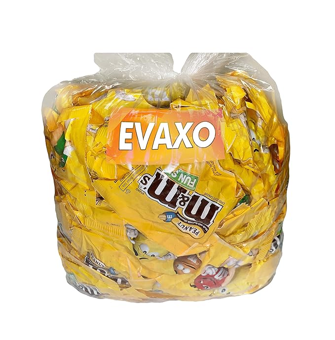 LUV BOX INCLUDING M&ampMs Milk Chocolate with Peanut Fun Size Candy Bulk Pack 120-ct (Pack of 5 Pounds) - Perfect For Parties Pinata Office Bowl Wedding Favors