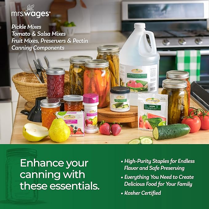 Mrs. Wages Citric Acid Easy-To-Use Preserves Taste &amp Freshness Safe Canning Flavor Enhancer Citric Acid 12 oz Jar (Pack of 1)
