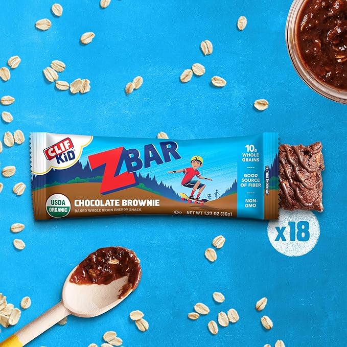 CLIF Kid Zbar Protein Chocolate Chip Chocolate Mint &amp Cookies 'n Creme Value Pack with Zbar Chocolate Brownie - 48 Count