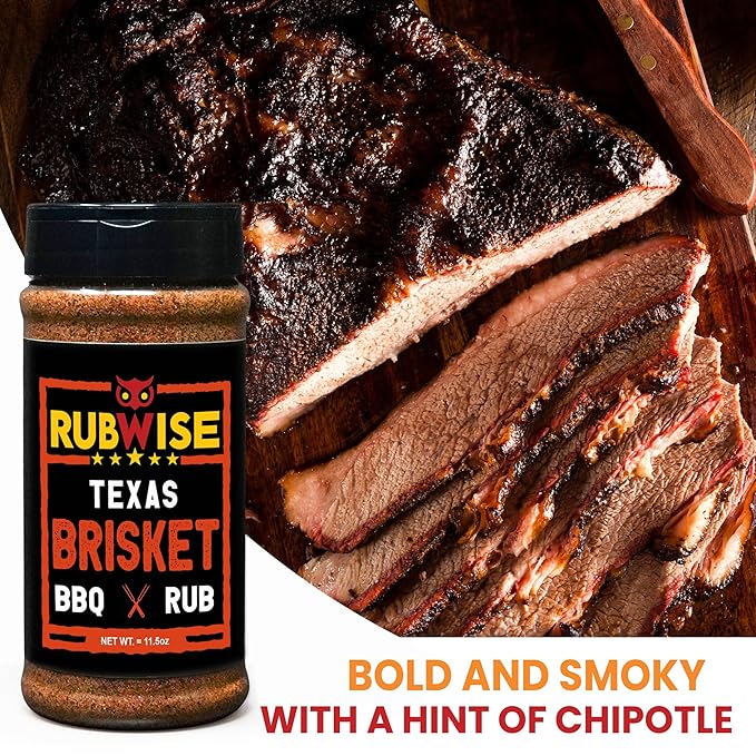 Texas Style Brisket Rub &amp El Jefe Rub by Rubwise | BBQ Rub &amp Spices for Smoking &amp Grilling | Beef Seasoning Dry Rub | Great on Brisket Steaks Ribs Burgers &amp More (1lb each)