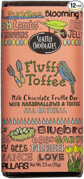 Seattle Chocolates Truffle Bar Fluffy Toffee 2.5 Ounce (Pack of 12)
