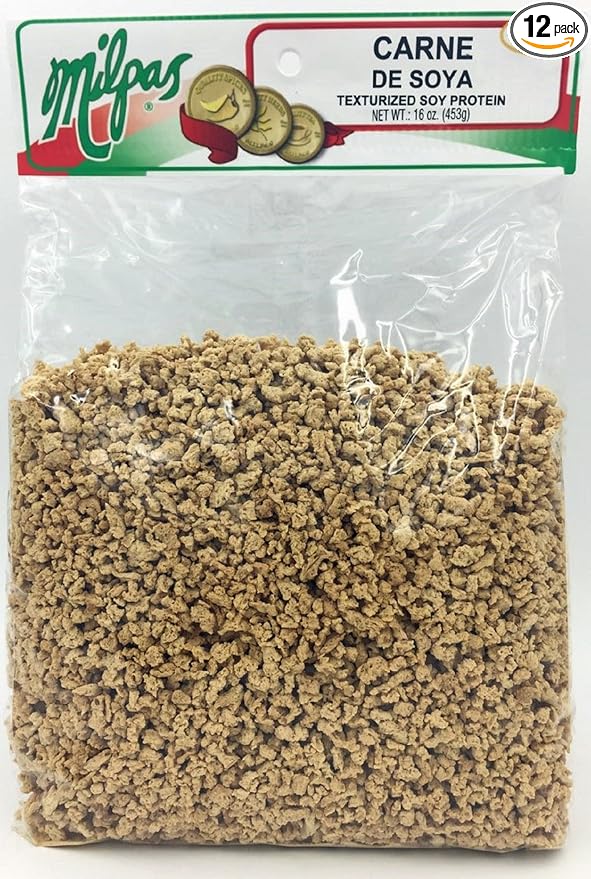 MILPAS Soya Carne Protein 1 Pound (Pack of 12)