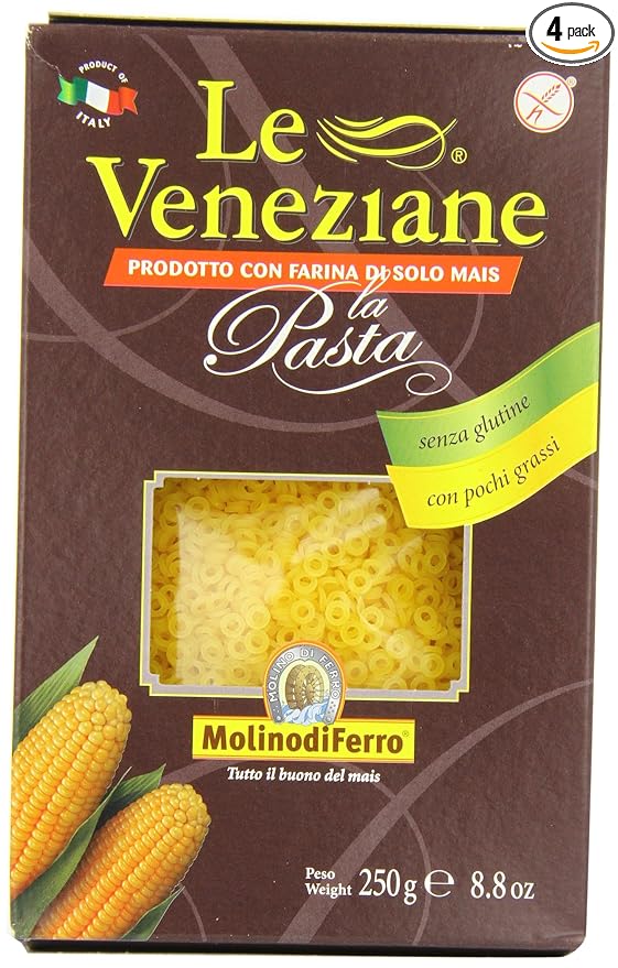 Le Veneziane - Italian Anellini Pastina [Gluten-Free] (4)- 8.8 oz. Pkgs