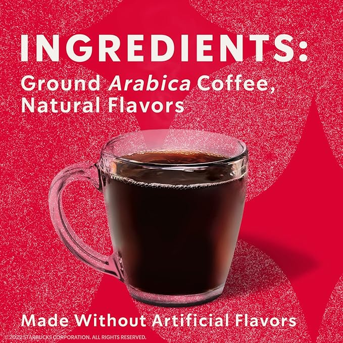 Starbucks Peppermint Mocha Ground Coffee- Peppermint Mocha Blend - 1 bag (17 oz) (Pack of 6)