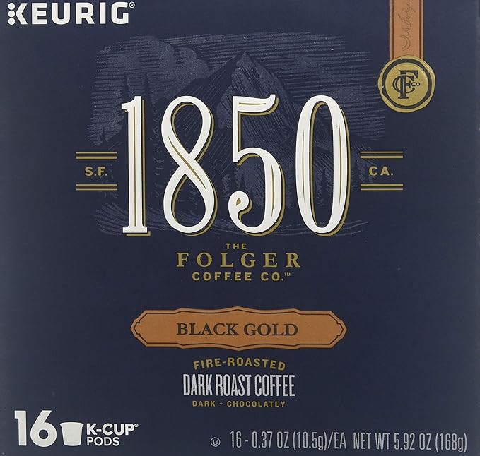 Folgers 1850 Black Gold Keurig K-Cups coffee 16 pods pack of 1