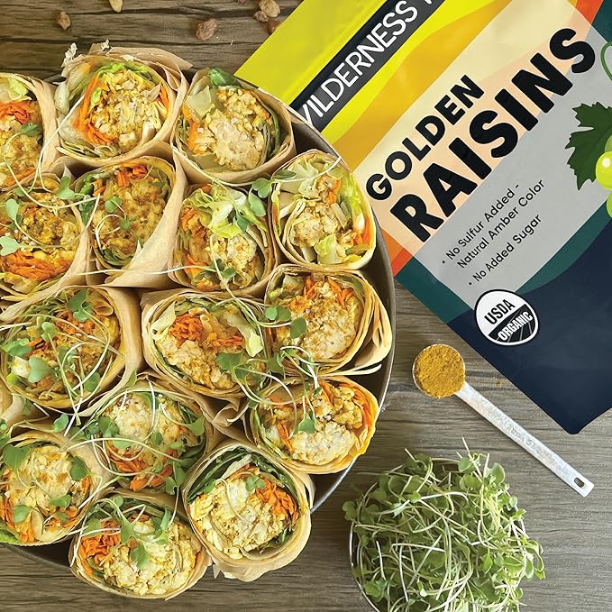 Wilderness Poets Organic Golden Raisins - No added sugar - Bulk Dried Fruit (20 Pound - 320 Ounce)