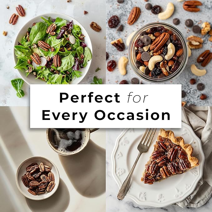 Pecan Pieces 1 lb | Georgia-grown Raw Chopped Pecans | Premium Grade A | Baking Ingredient Salad Topper Roasting Snacking | Vegan Gluten Free Keto Friendly