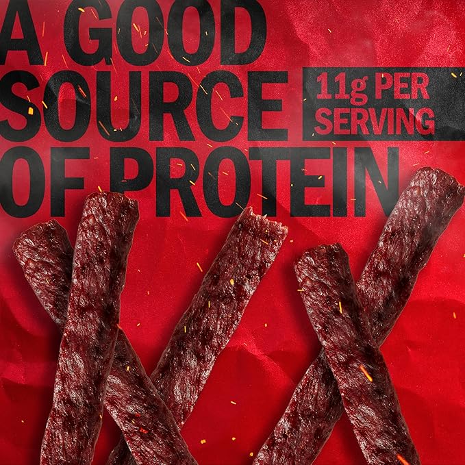 Jack Link's Beef Steak Peppered - Protein Snacks Meat Snack with 11g of Protein Made with 100% Beef Individually Wrapped Bulk Snack Pack Keto Friendly - 1 Oz. (12 Count)