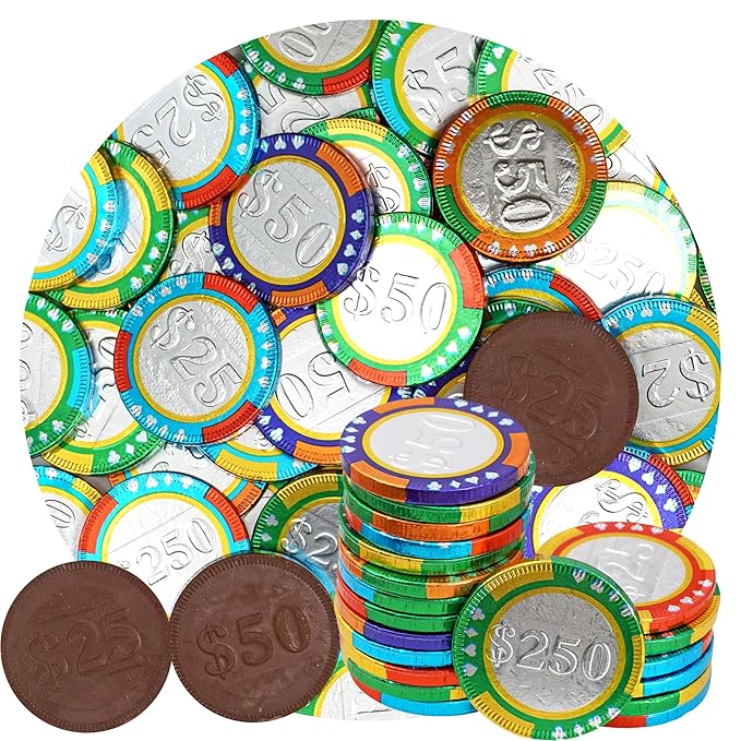 Milk Chocolate Casino Coins 2 Pound Bulk Bag Chocolate Coins Individually Wrapped Chocolates