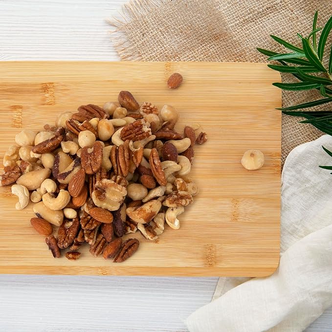 Jaybee’s Raw Deluxe Mixed Nuts Unsalted 3 Pound – Almonds Cashews Pecans Walnuts Brazil Nuts &amp Macadamias – Natural Fresh Variety in Resealable Bulk Bag