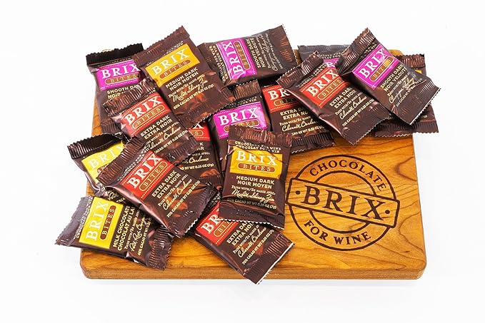Brix Chocolate For Wine Brix Bites Assorted Bites Premium Wine Pairing Collection 3 Pack 24 Pieces