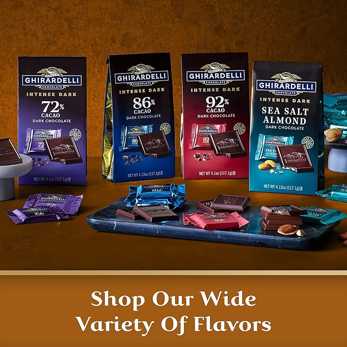 GHIRARDELLI Salted Caramel Intense Dark Bar 3.5 Oz Bar (Pack of 12)