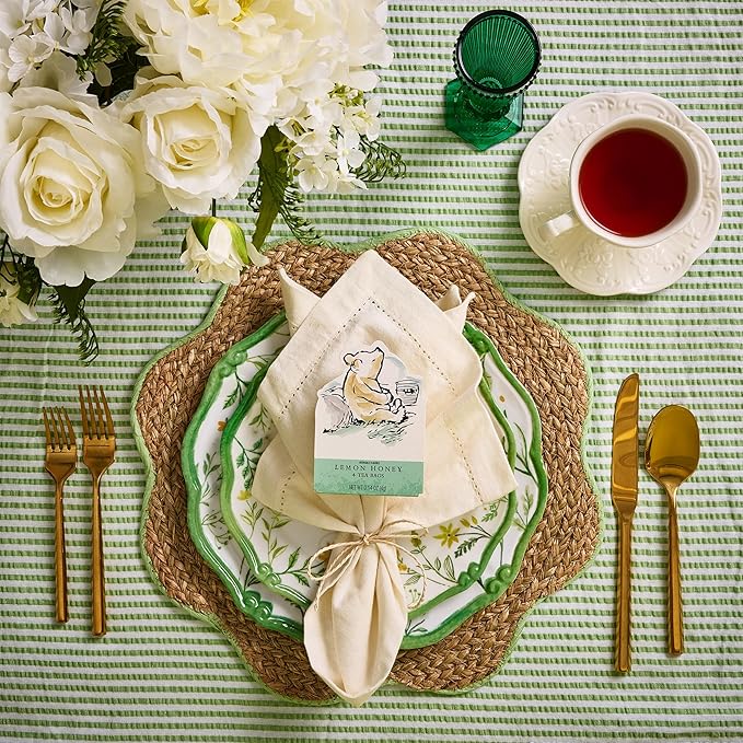Thoughtfully Classic Winnie-the-Pooh Character Tea Gift Set Includes 12 Illustrated Boxes with Quotes from A.A. Milne Lemon Honey and Honey Hibiscus Flavors Baby Shower Nursery or Birthday Gift