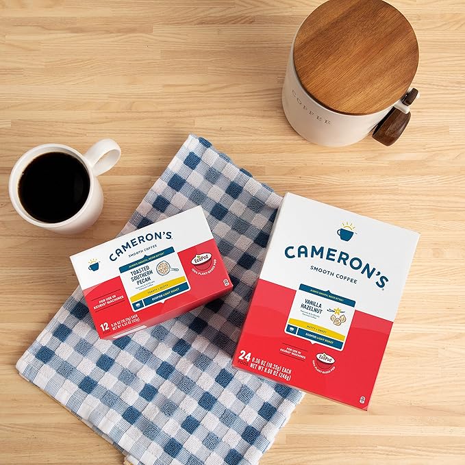 Cameron's Coffee Single Serve Pods Decaf Vanilla Hazelnut 72 Count (Pack of 1)
