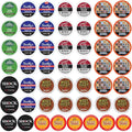 Perfect Samplers Extra Caffeine Extra Bold Coffee Single Serve Cups for Keurig K Cup Brewers 1.0 &amp 2.0 Variety Pack Sampler (50Count)