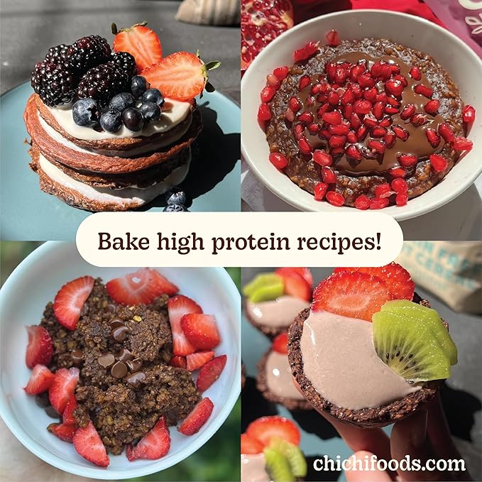 ChiChi – Protein Hot Cereal | Dark Chocolate (8.8 oz x 4 pouches 20 servings) —Made with Chickpeas Protein-Packed (11g) High Fiber Made with Simple Ingredients Gluten Free Grain Free Vegan