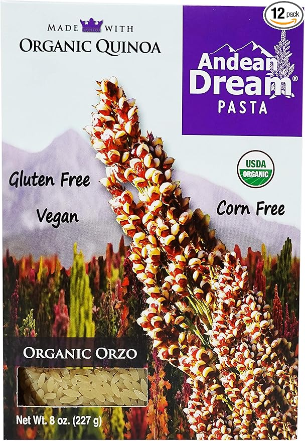 Andean Dream Organic Orzo Quinoa Pasta 8 Ounce - 12 per case.12
