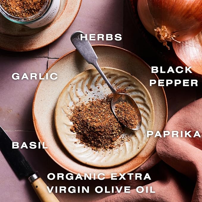 Dalkin &amp Co. Gaby's Everyday Garlic &amp Smoky Paprika Blend Versatile Cooking Seasoning for Pantry &amp Kitchen Eco Friendly Reusable Jar No Fillers or Additives 3.8 oz