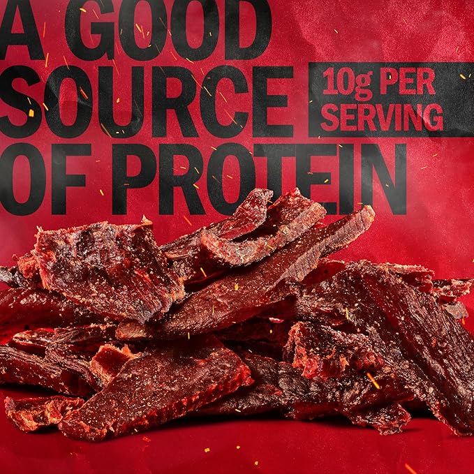 Jack Link's Beef Jerky Original Large Jerky Bags - Flavorful Meat Snacks Ready to Eat Protein Snacks with 10g of Protein per Serving Made with 100% Beef - 9 Oz. (Pack of 2)