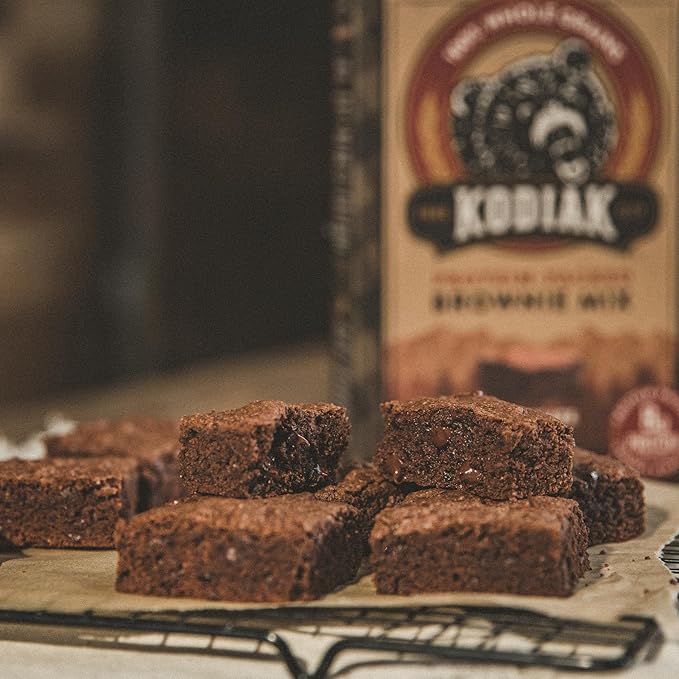 Kodiak Brownie Baking Mix Chocolate Fudge High Protein100% Whole Grains (Pack of 2)
