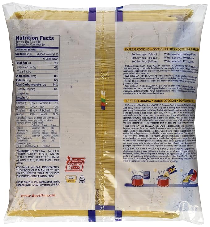 Barilla Spaghetti Pasta 160 Ounce (1000354005)