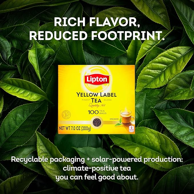 Lipton Yellow Label International Blend | Lipton Tea Bags| Black Tea |Premium Quality | 200 Grams (Pack of 1)