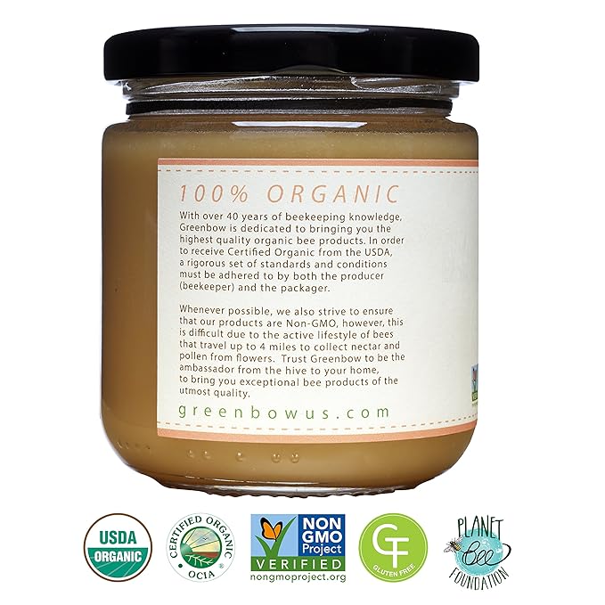 GREENBOW Organic Honey with Royal Jelly 11oz