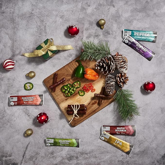Man Crates 12 Days of Jerky Advent Calendar 2025 Featuring Ugly Christmas Sweater Artwork – Includes 12 Delicious Bites of Beef Jerky – Festive Flavors Like Habanero Maple Bourbon &amp More