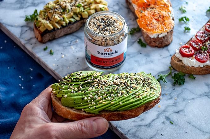 Barnacle Foods Everything Bagel Kelp Seasoning | 2.5 oz. | Classic Bagel Topper | Great for Meat Tempura Add-In Scrambled Eggs &amp Toast| Made in Alaska | 2 Pack