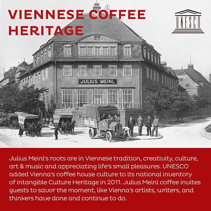 Julius Meinl: Jubilaum Blend Genuine Viennese Medium Roast Coffee Beans 500g / 17.6oz