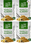 MyCerealMix Sugar Free Granola Vanilla Almond 4-Pack Family Size 96oz – Keto Diabetic Breakfast Cereal Bulk Plant Based High Fiber Gluten Free No Erythritol Healthy Snack Value Meal Prep