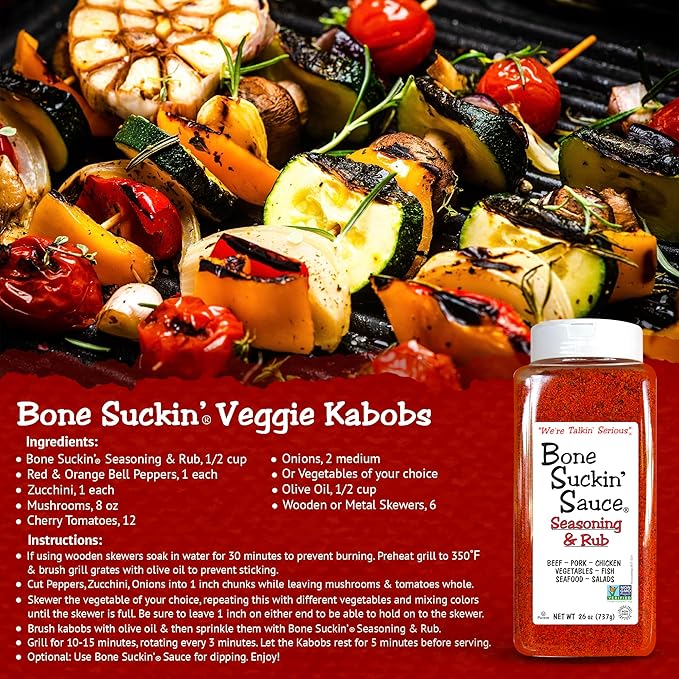 Bone Suckin' Sauce Bulk Seasoning &amp Rub - Brown Sugar Garlic Onion Spices - Non-GMO Gluten-Free Fat-Free Kosher Pareve No MSG (1 Pack Original)