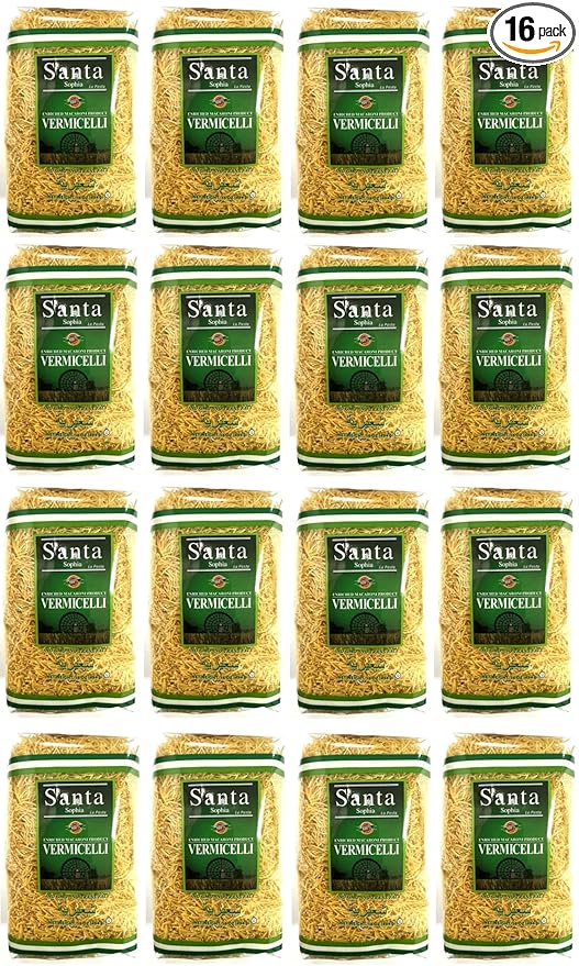 SantaSophia Vermicelli Pasta byBesler Traditional Durum Wheat 16 Oz Pack of 16