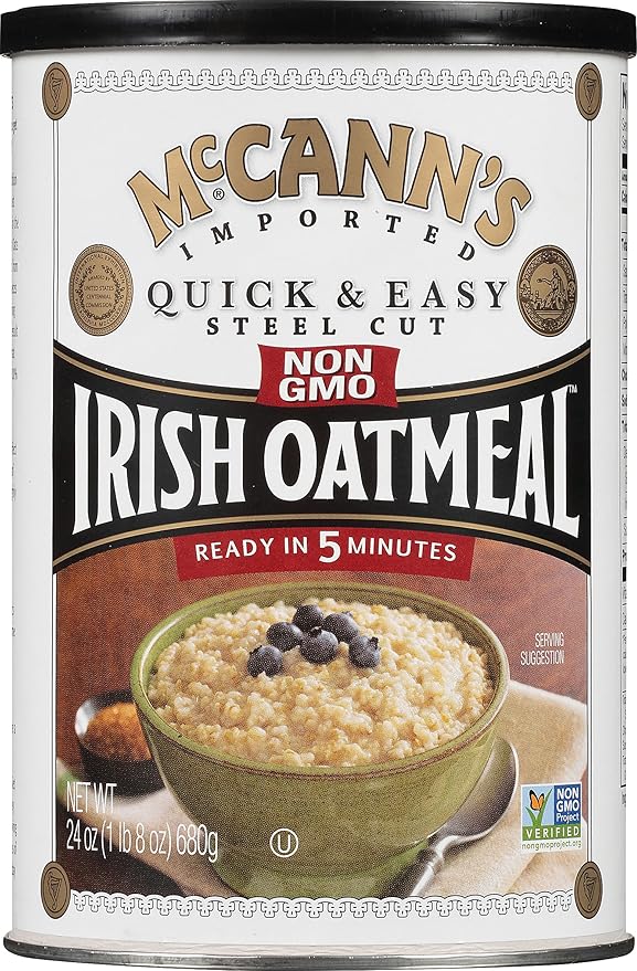 McCann's Irish Oatmeal Quick &amp Easy Steel Cut Oats 24 Ounce (Pack of 12)