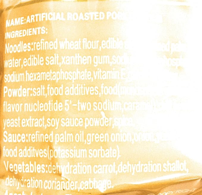 Kang Shi Fu Never Met Noodles Artificial Roasted Pork Flavour 106g(10 Pack)