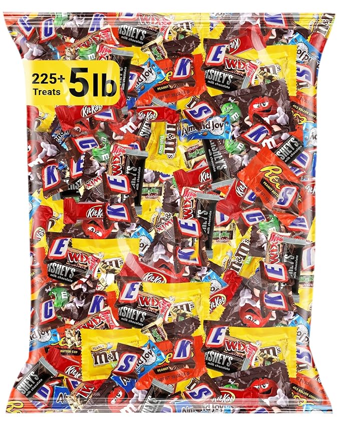 Assorted Chocolate Candy Variety Pack -5 Lb - Bulk Chocolate Mix- Easter -Bulk Mini Chocolate Candy Bars Individually Wrapped -Bulk Variety Pack Chocolates -Individually Wrapped Candies