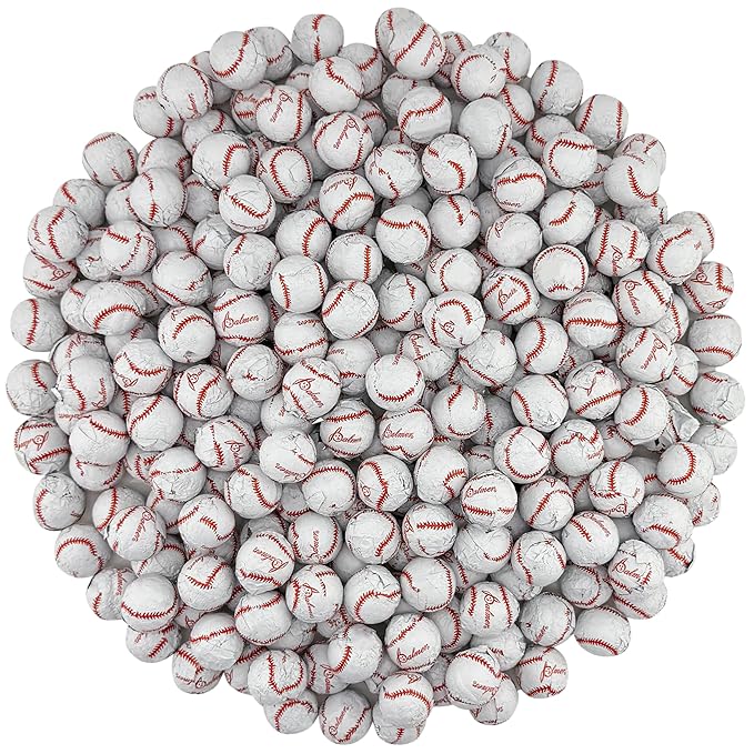 FirstChoiceCandy Milk Chocolate Foil Wrapped Balls (Baseballs 1 Pound (Pack of 1))