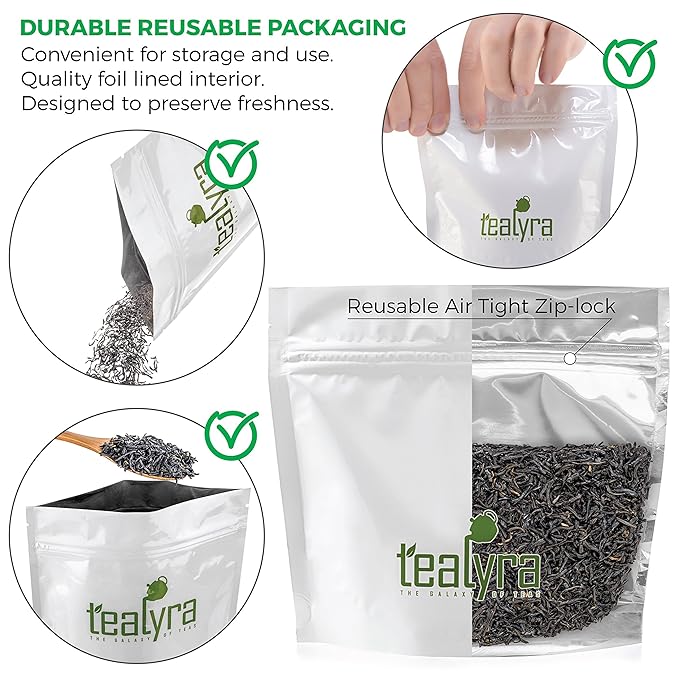 Teayra - Keemun Mao Feng - Premium Chinese Black Loose Leaf Tea - Perfect English Breakfast Tea - Energy Boost - Caffeine Bold - 220g (8-ounce)